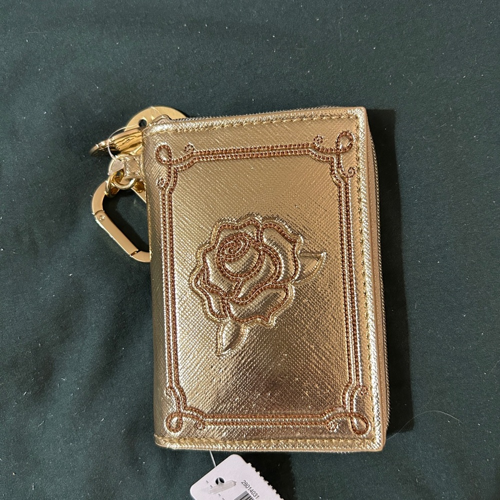Bath and Body Works Disney Princess Collection - Gold Rose Embossed Coin Purse